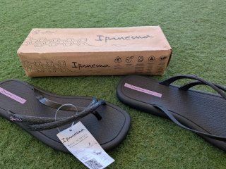 Sandalias Ipanema Meu Sol Talla 41/5 Negras/Morada