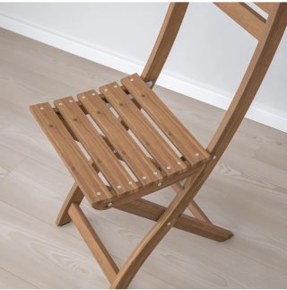 Mesa y 4 Sillas Terraza Madera Plegables
