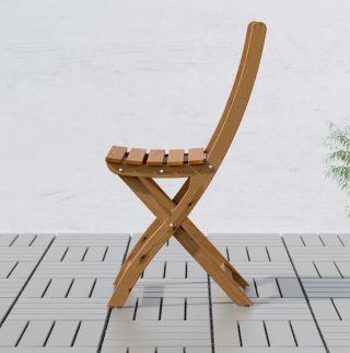 Mesa y 4 Sillas Terraza Madera Plegables