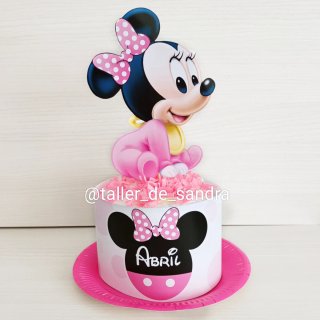 Tarta de Pañales Minnie Mouse Personalizada