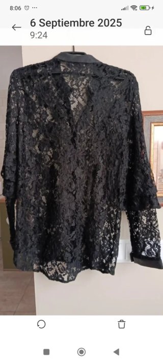 Blusa Zara Encaje Negra