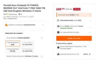 Asus Vivobook 15 i7 *NUEVO* 16GB RAM 1TB SSD