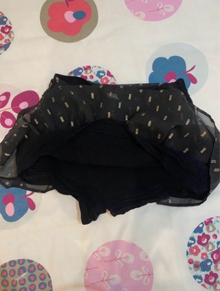 Conjunto Falda y Blusa Negra y Dorada