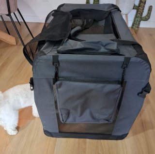 Transportín Perro Plegable Gris