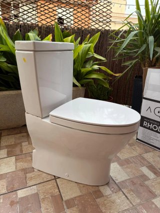 Inodoro blanco de porcelana