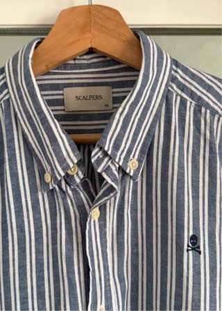Camisa Scalpers - Azul a rayas - Talla 40