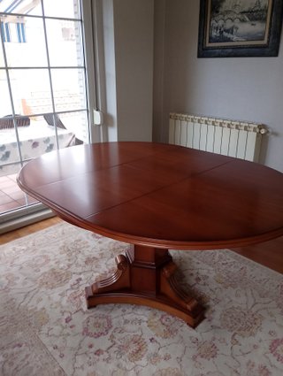 Mesa comedor extensible madera, extendida 1'46.