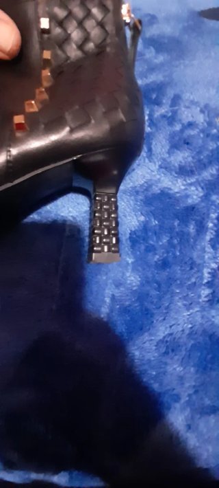 Botines de aguja de piel negros