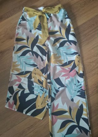 Pantalón fluido estampado mujer