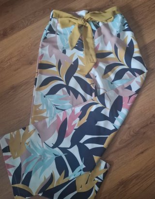 Pantalón fluido estampado mujer