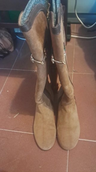 Botas altas de piel mujer
