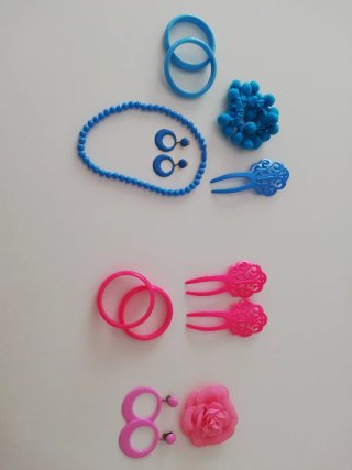 Traje de flamenca, 2 mantoncillos y complementos