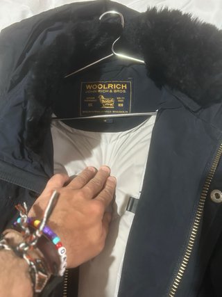 Parka Woolrich plumas azul marino