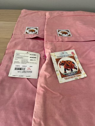Conjunto 2 fundas cojín y camino mesa