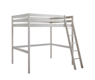 Litera madera blanca con escalera