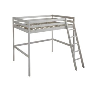Litera madera blanca con escalera