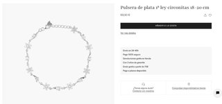 Pulsera Plata 1ª Ley Circonitas 18-20cm