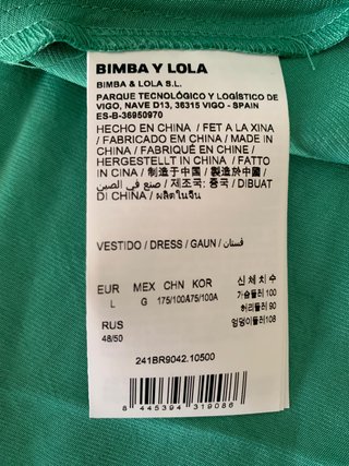 Vestido Bimba y Lola verde