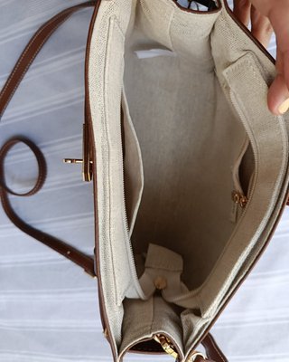 Bolso rafia trenzado beige marrón Muy buen estado