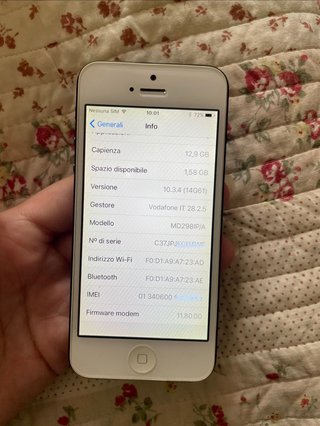 iPhone 5s bianco/nero