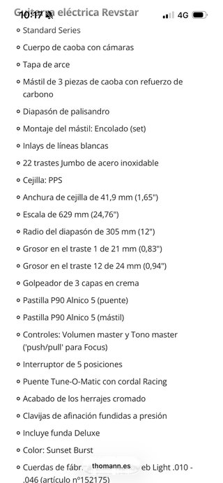 Yamaha Revstar P90 Guitarra