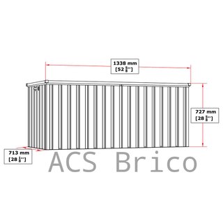 Baúl Arcón Metálico 585 L - 71x133x72 cm - Duramax