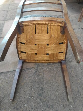 6 Sillas Nogal antiguas marqueteria y asiento sky