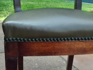 6 Sillas Nogal antiguas marqueteria y asiento sky
