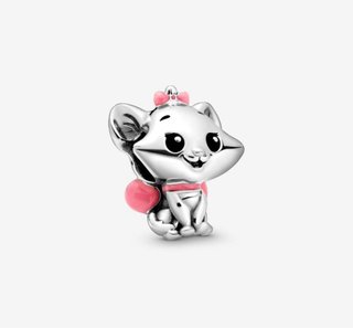 Charm Pandora Gatita Marie Rosa y Plata