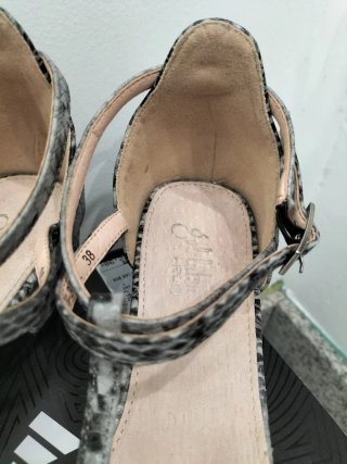 Sandalias T-Strap Piel Serpiente