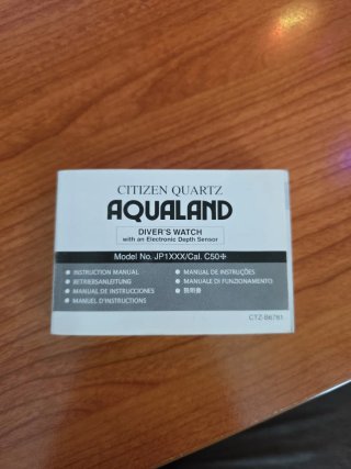 Manuale Orologio Citizen Aqualand JP1XXX/C50