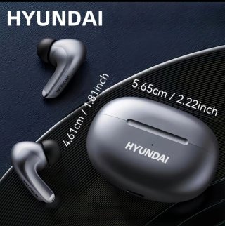 Auriculares Hyundai Bluetooth Plata y Negro