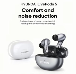 Auriculares Hyundai Bluetooth Plata y Negro