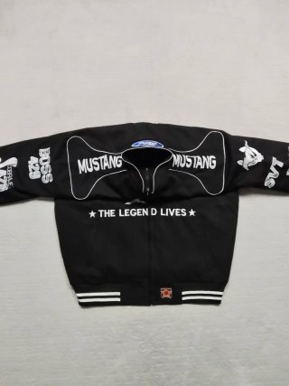 JH Design Jacket Black Racing Mustang Ford Bomber