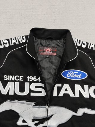 JH Design Jacket Black Racing Mustang Ford Bomber
