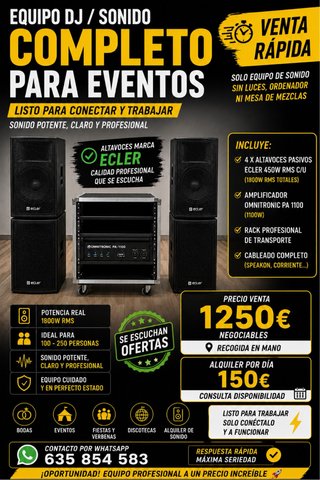 Equipo DJ Sonido e Iluminación Profesional