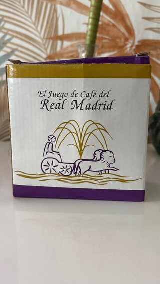 Taza de café Real Madrid con plato