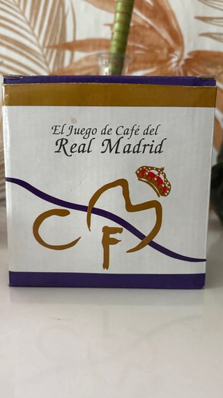 Taza de café Real Madrid con plato