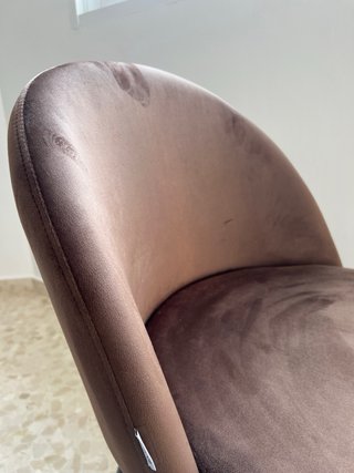 Set 4 sillas comedor terciopelo marrón sklum
