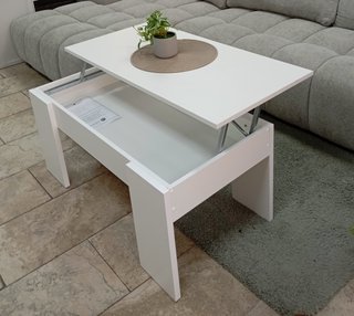 Mesa De Centro, Elevable, Blanca. ¡Oferta!