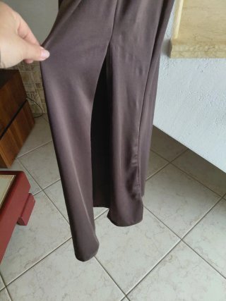 Abito lungo marrone elegante
