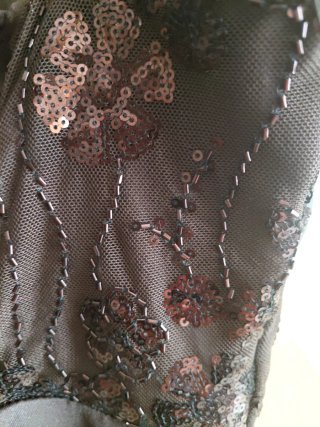 Abito lungo marrone elegante