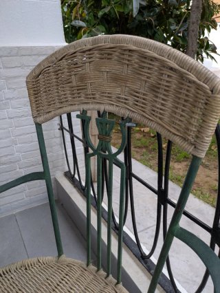 6 Sillas de hierro y ratán