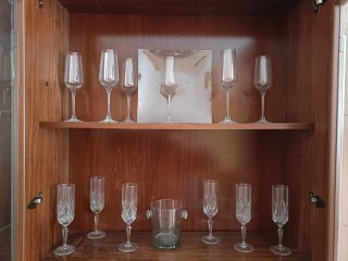 Juego de copas de cristal