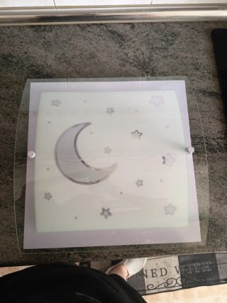 Lámpara de techo infantil luna y estrellas