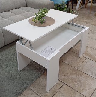 Mesa De Centro, Elevable, Blanca. ¡Oferta!