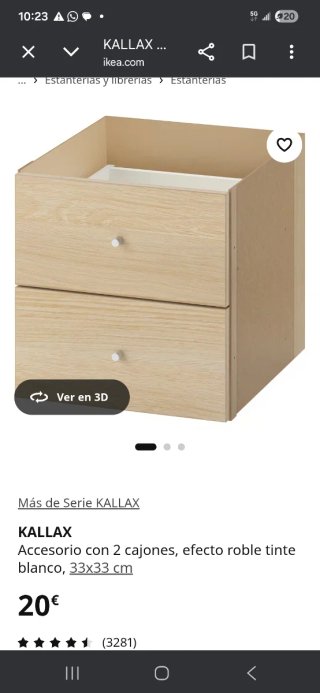 Estantería Kallax IKEA Blanca y Madera