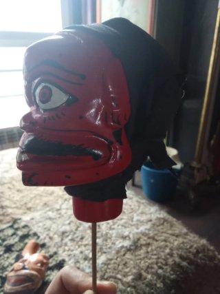 Cabeza de marioneta Wayang Golek grande