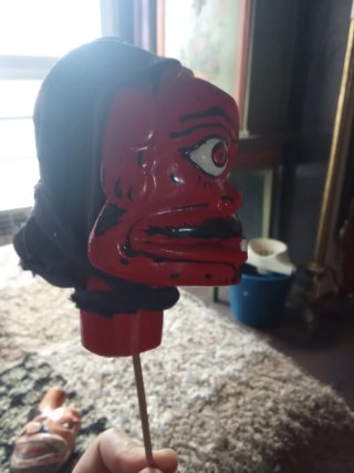 Cabeza de marioneta Wayang Golek grande