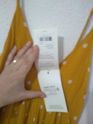 Vestido largo Sezane amarillo lunares